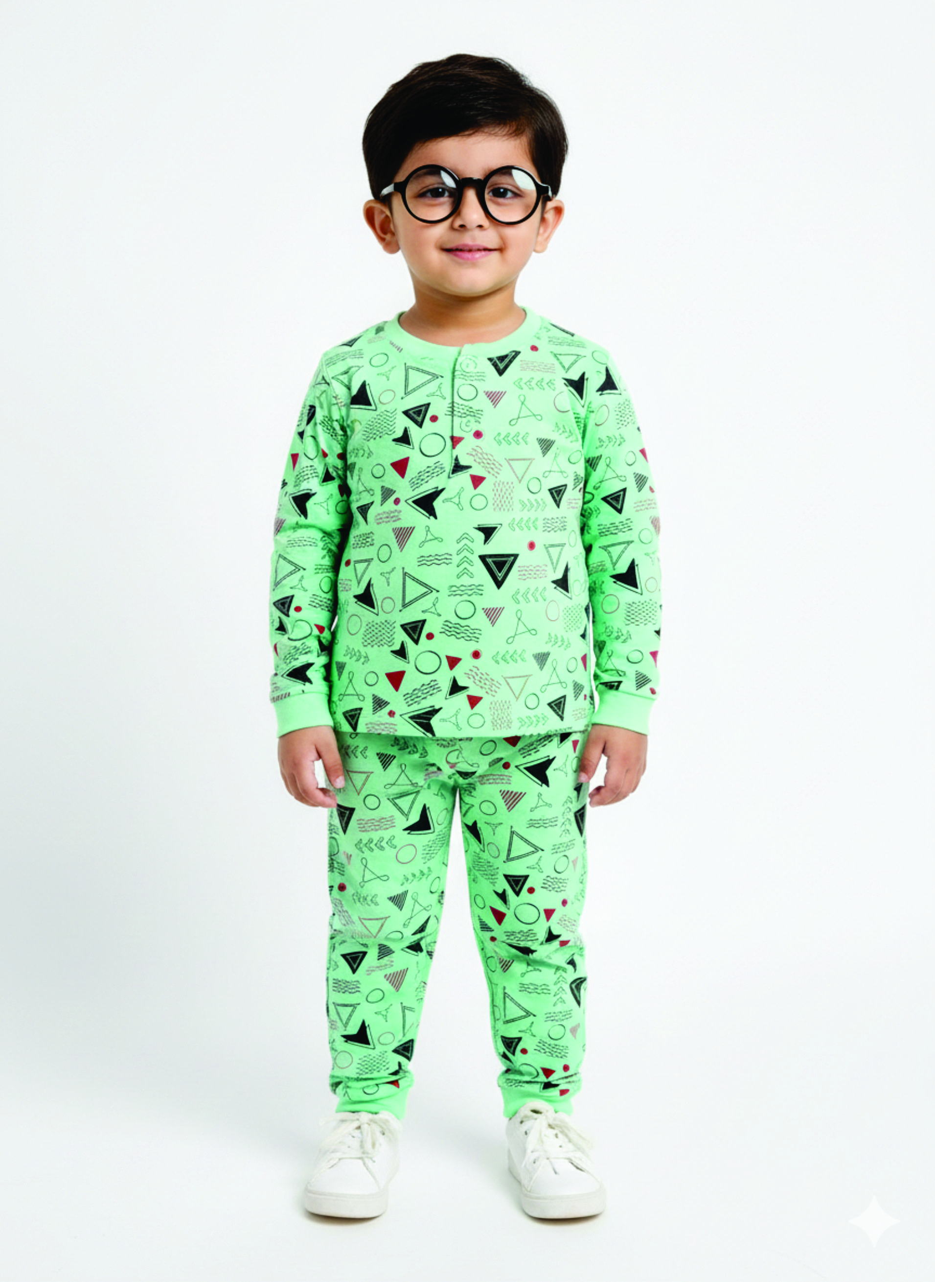 Mint Pajama Set - Geometric Dreams