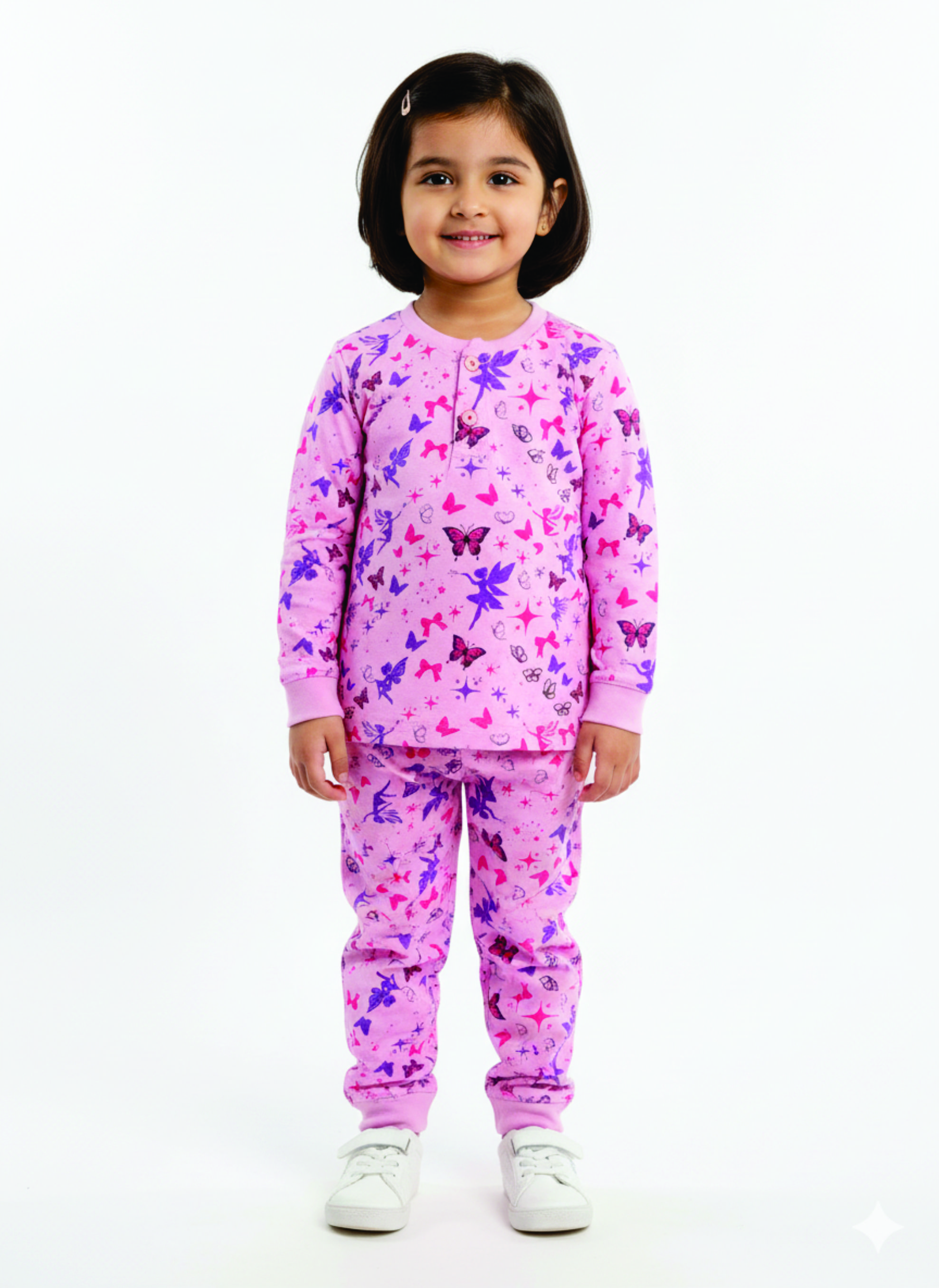 Soft Pink Pajama Set - Fairy Tale Design