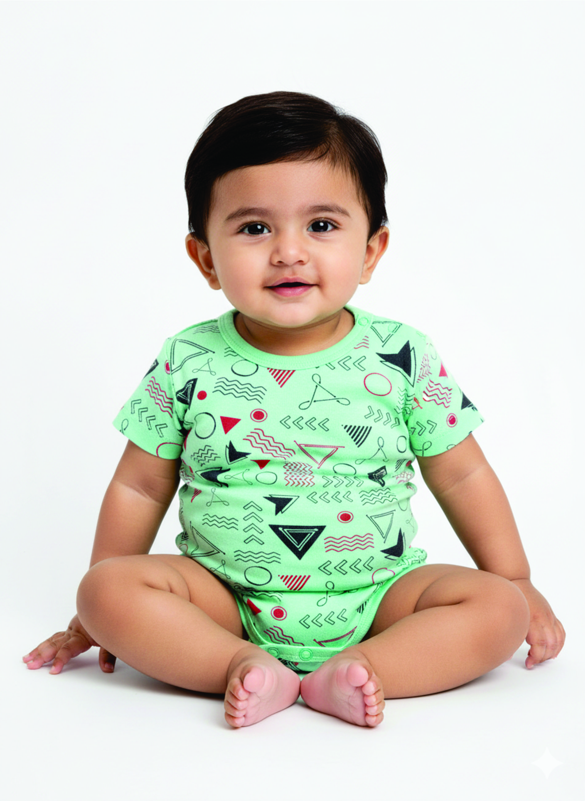 Mint Rompers - Geometric Dreams