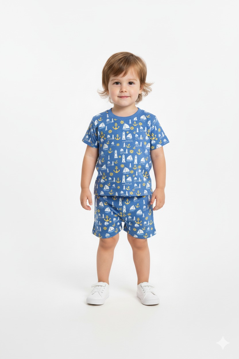 Blue Co-ord Sets - Nautical Design (Oversized)