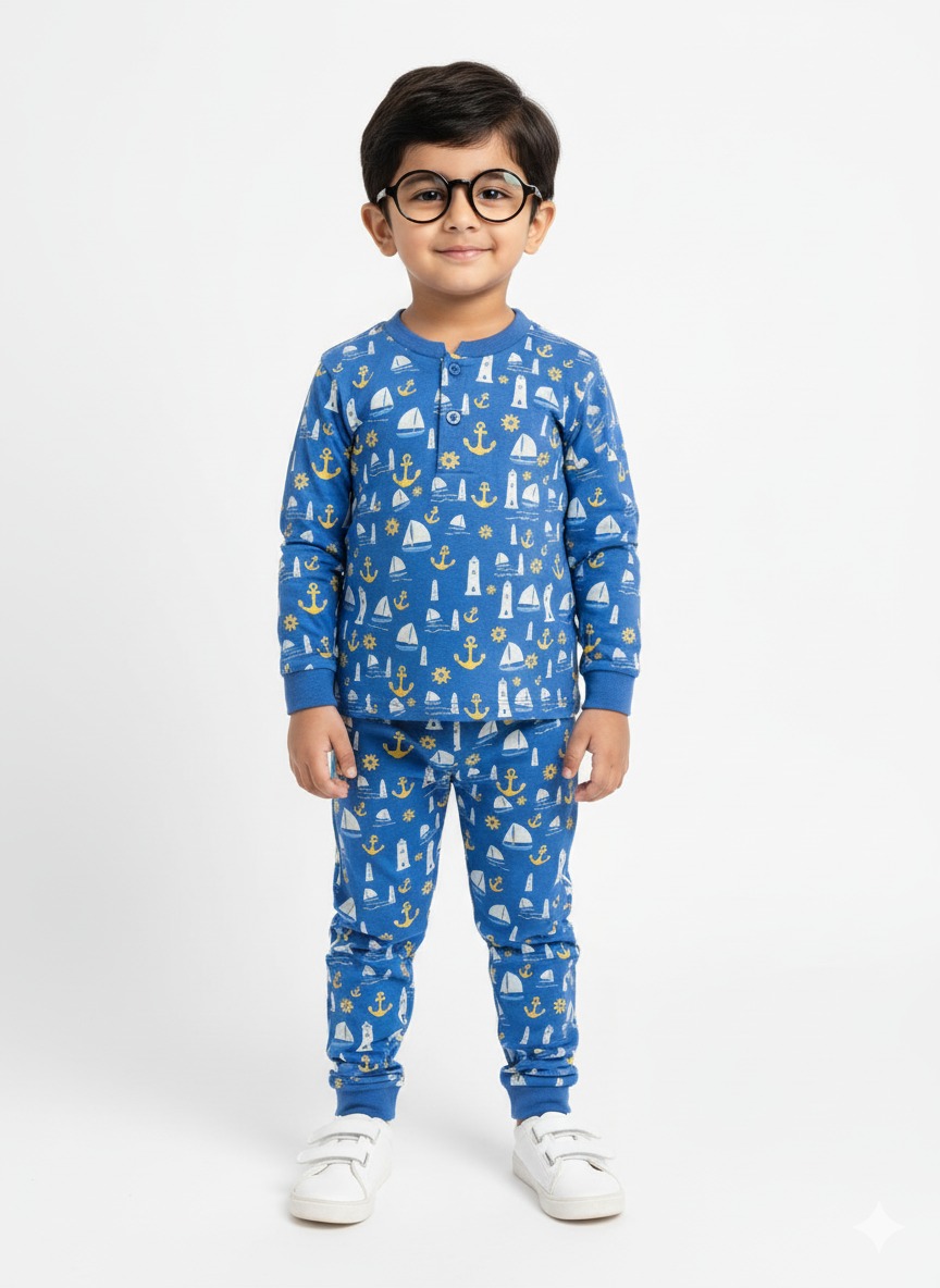 Blue Pajama Set - Ocean Strom